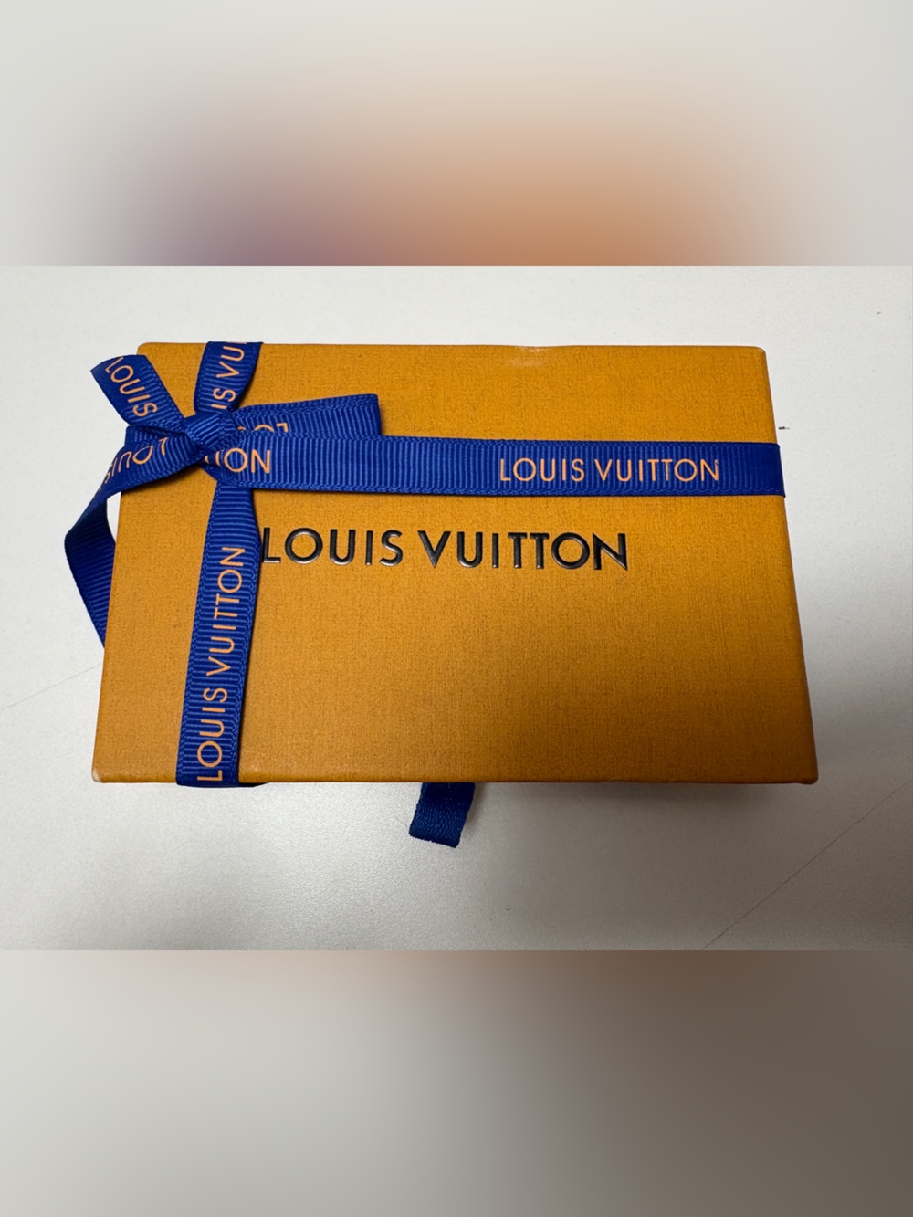 Louis Vuitton Orange Box with Blue Ribbon